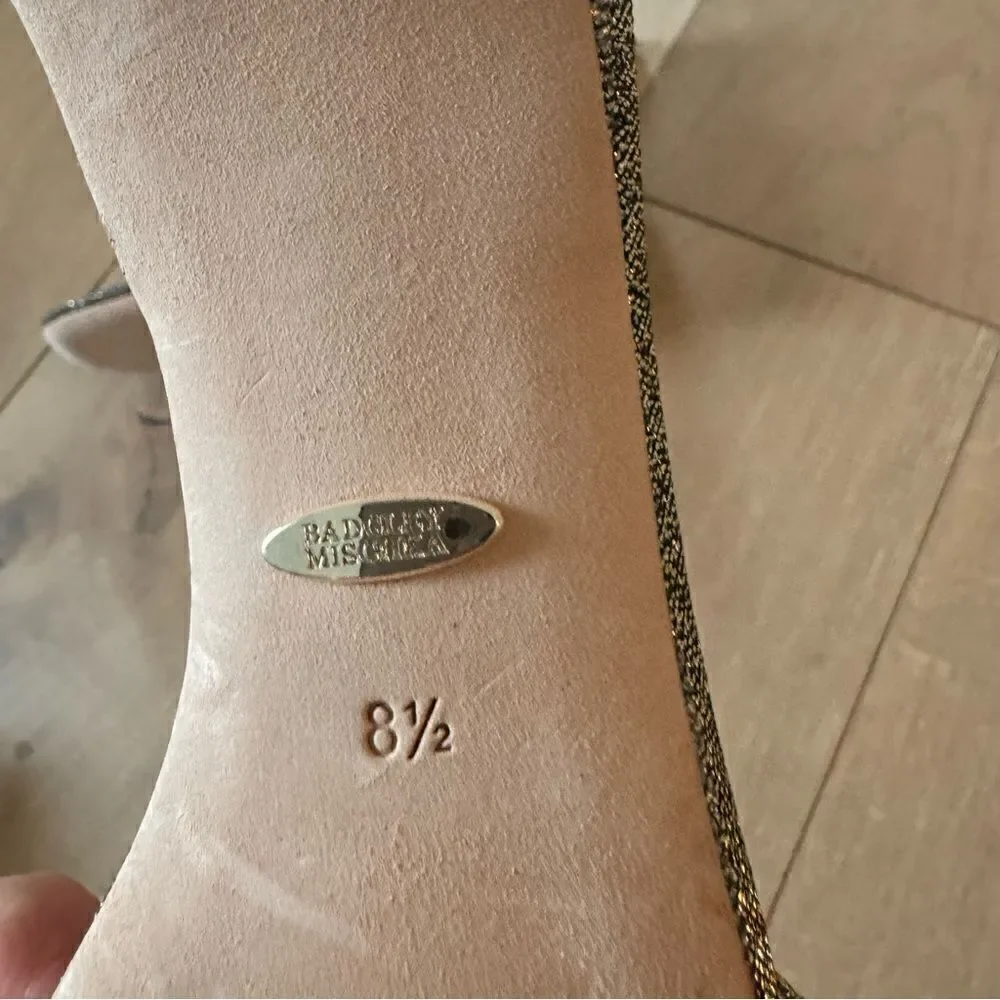 Badgley Mischka Brand Kameryn Open-Toe Block Heel 8 1/2